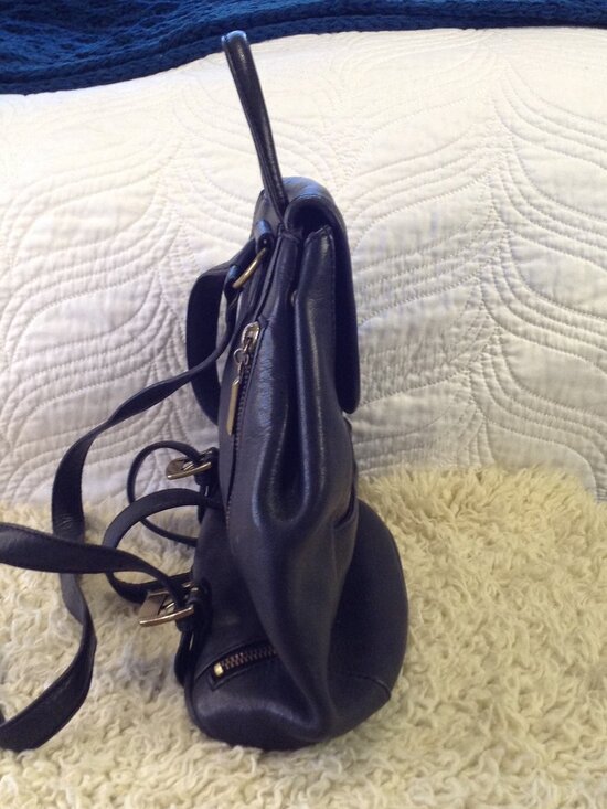 VTG \'90 Leather Jones NY Mini Backpack purse Minimalist Collegiate Academic Chic main image 7